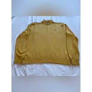 Ralph Lauren Polo Yellow Half Zip Pullover Sweater XL